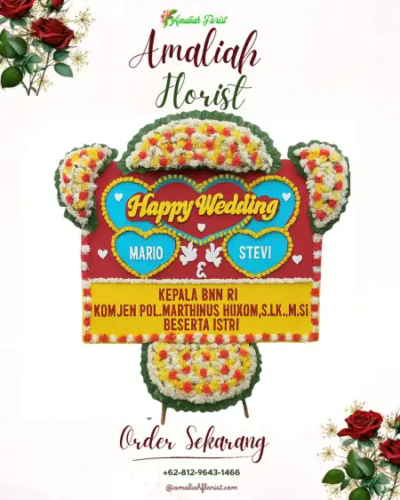 Papan Bunga Pernikahan Pohwates